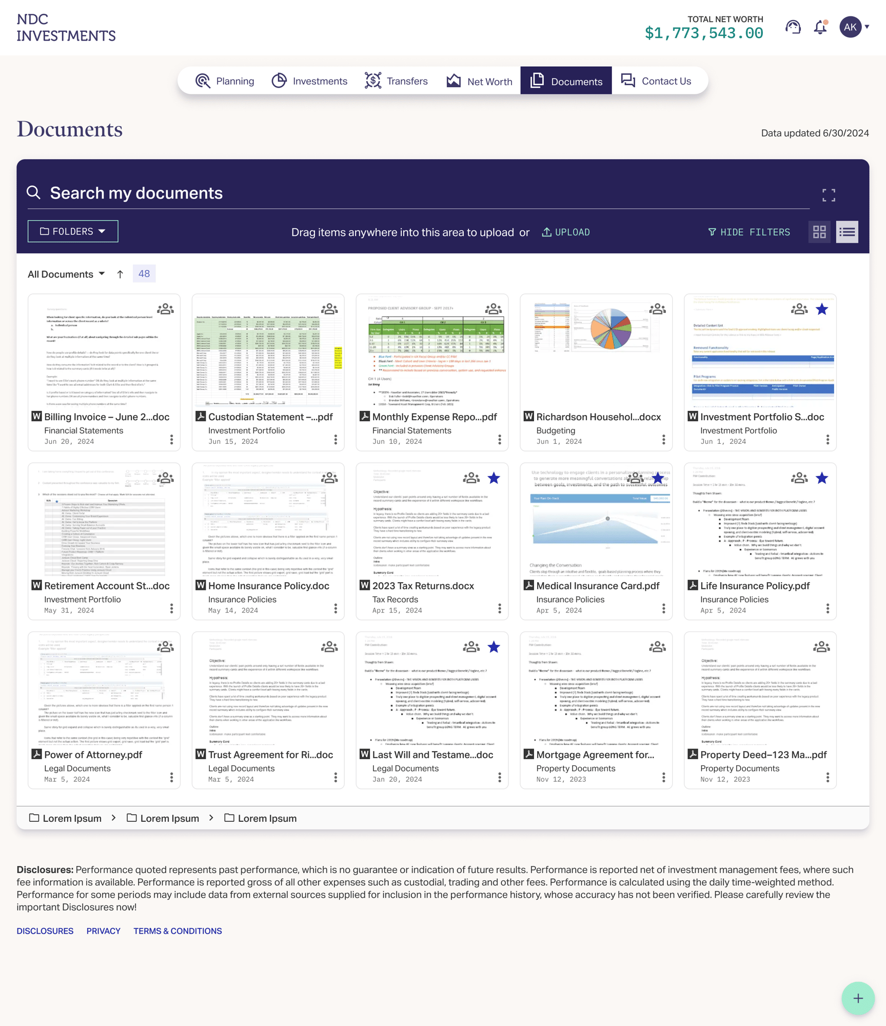 Client Portal - Documents - Desktop R2