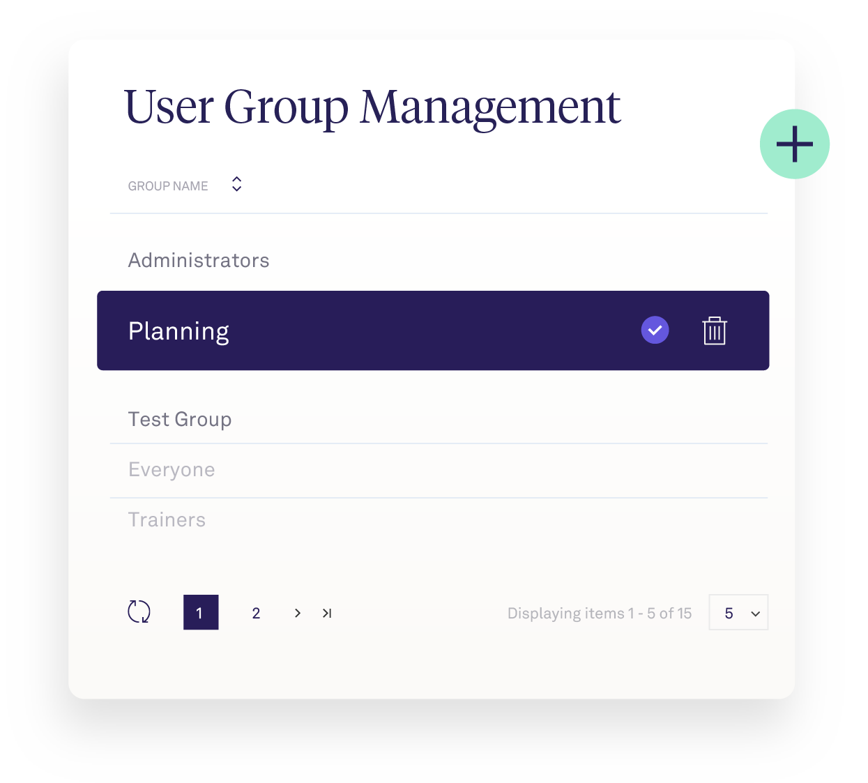 AdvisorEngine CRM Admin Tools User Group Management