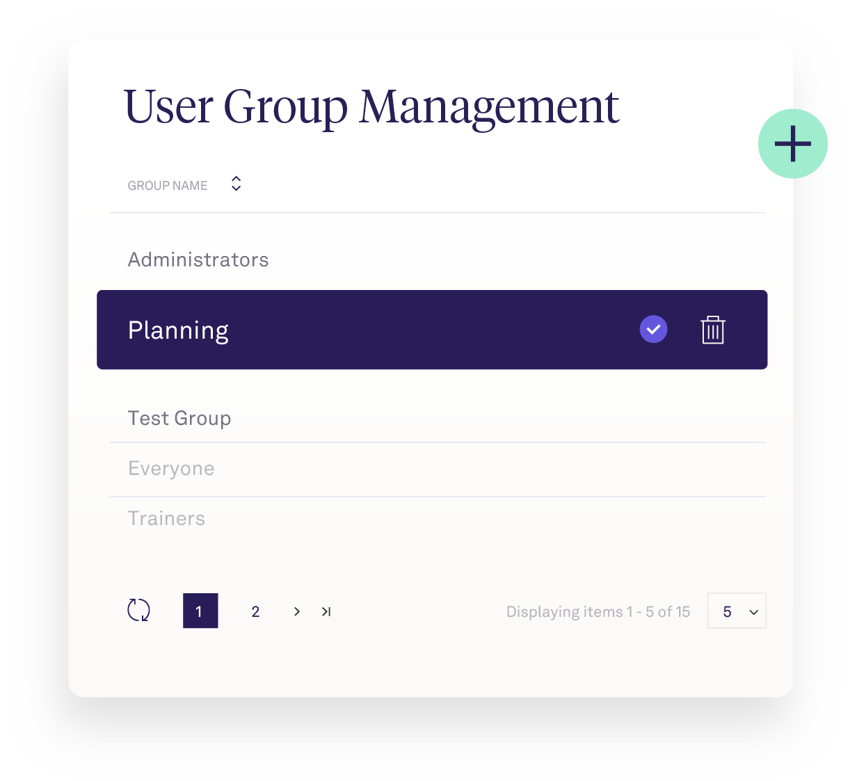 AdvisorEngine CRM Admin Tools User Group Management