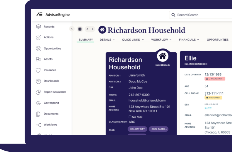AdvisorEngine Wealth Management Technology - Junxure CRM Details